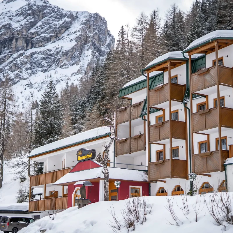Village Lizumer Hof beside the snowy mountains of Axamer Lizum